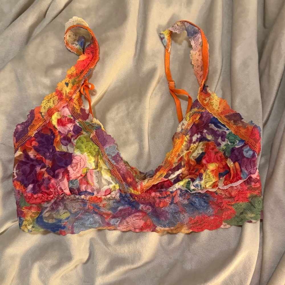 Hanky Panky floral colorful bralette, one size